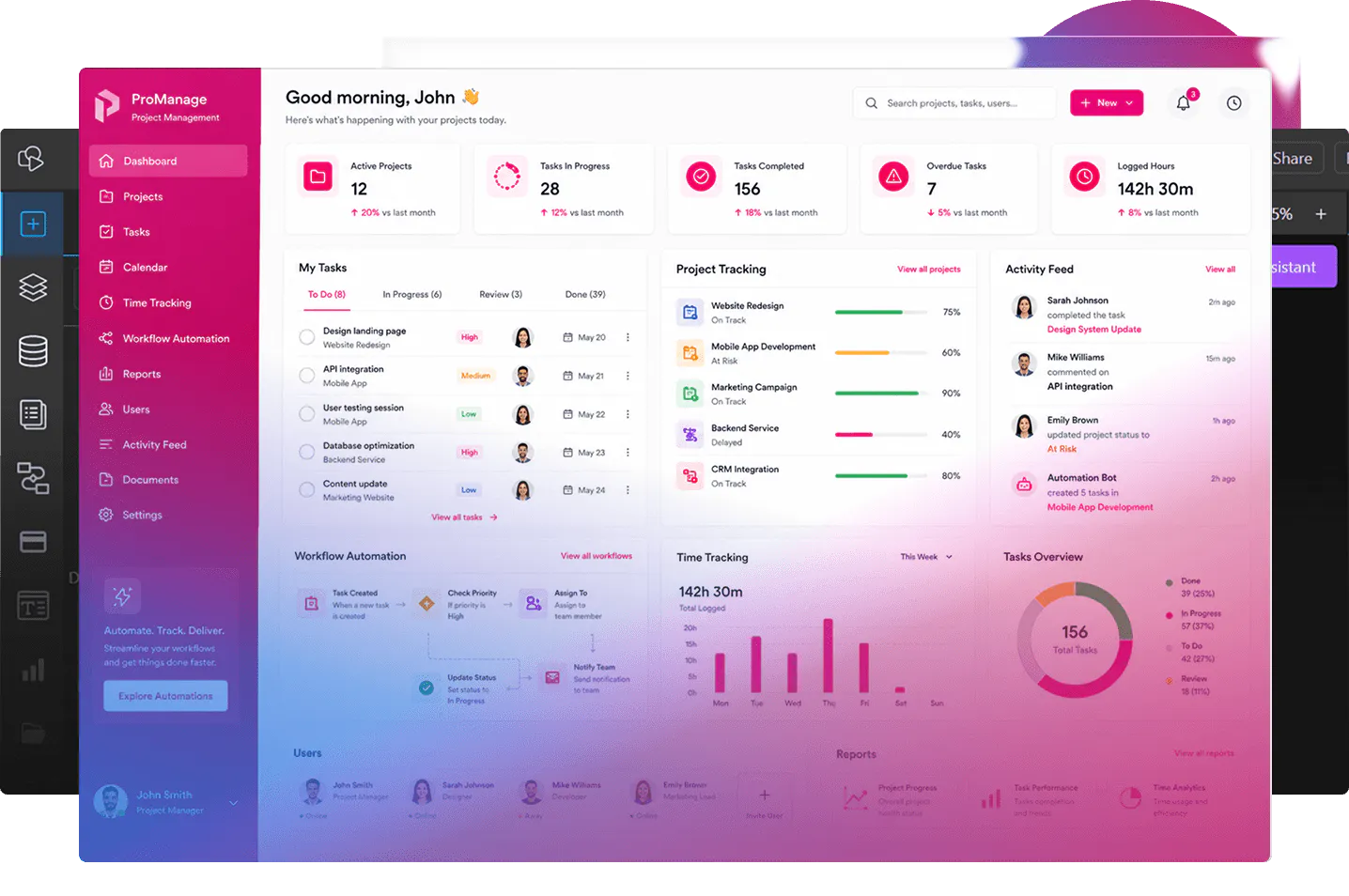 Project management platform hero image